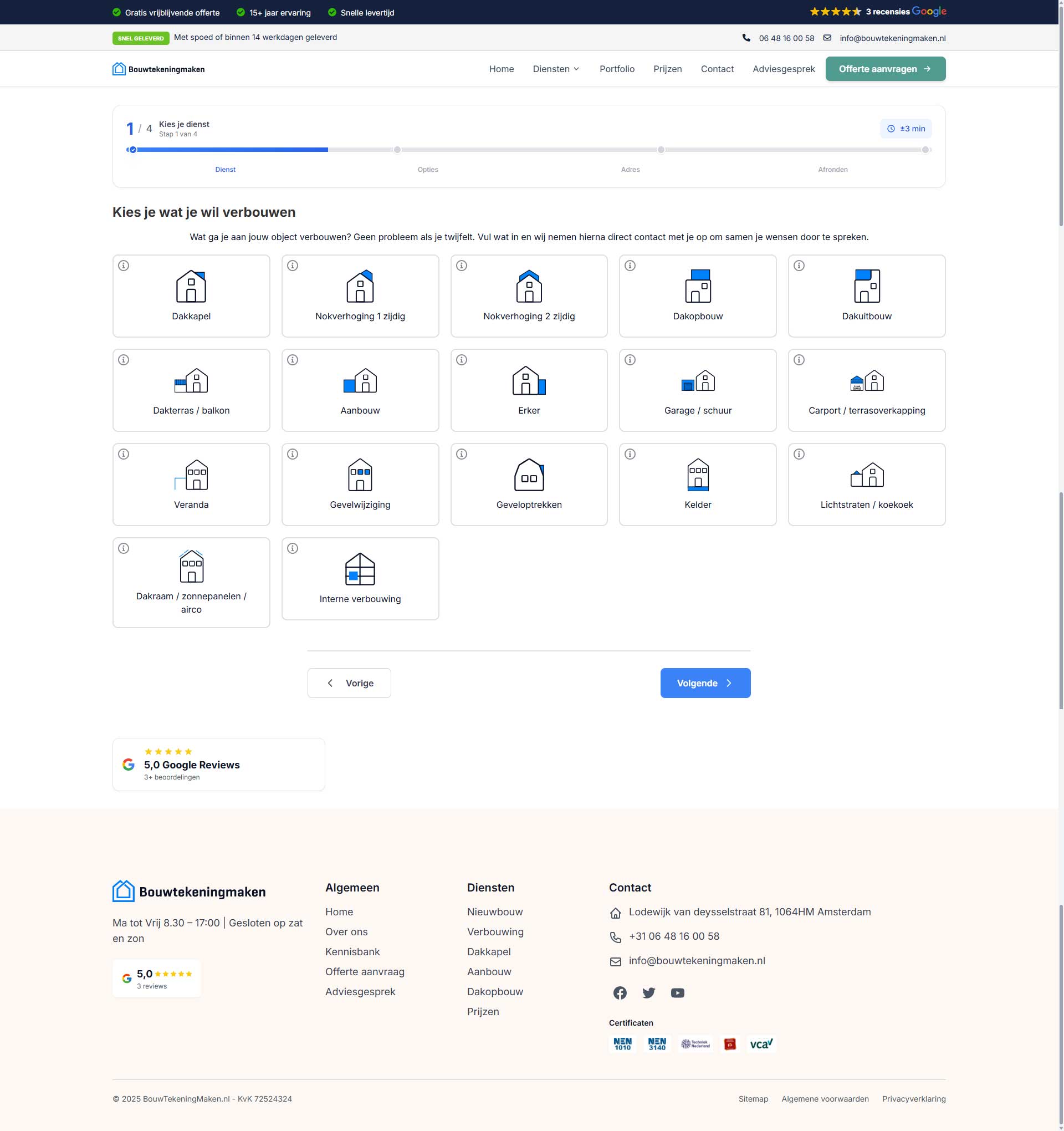 BouwTekeningMaken.nl screenshot