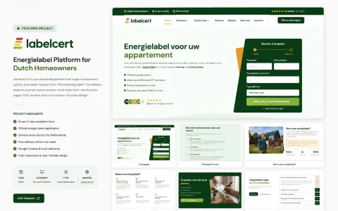 Labelcert.nl website homepage