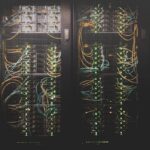 Server racks with network cables — self-hosted automation infrastructure