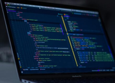 Code on a laptop screen — setting up a self-hosted n8n server