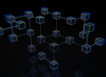 Abstract arrangement of pale cubes on a dark surface