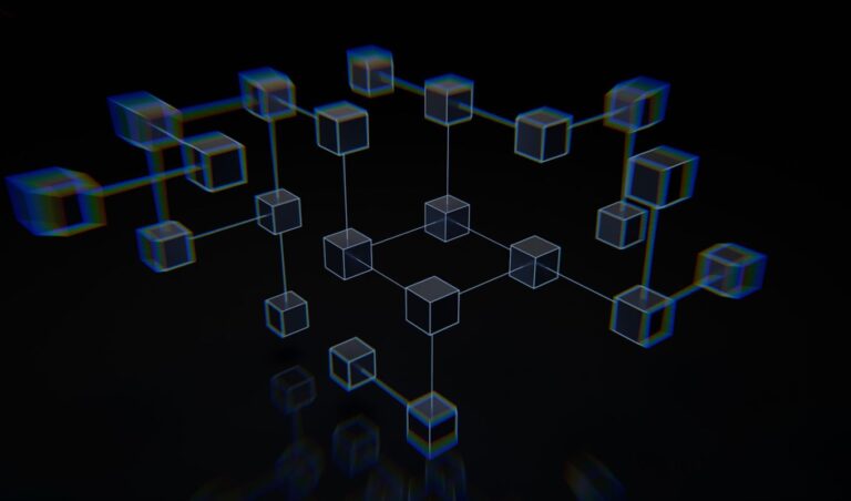 Abstract arrangement of pale cubes on a dark surface
